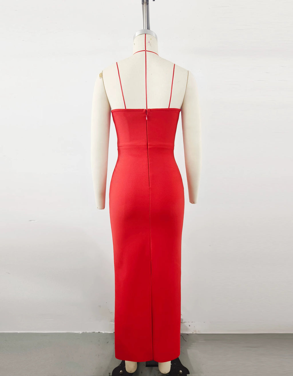 Captivating Scarlet Confession Evening Dress – Full Length