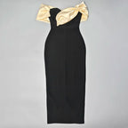 Refined Flame Feather Evening Dress – Texture Detail