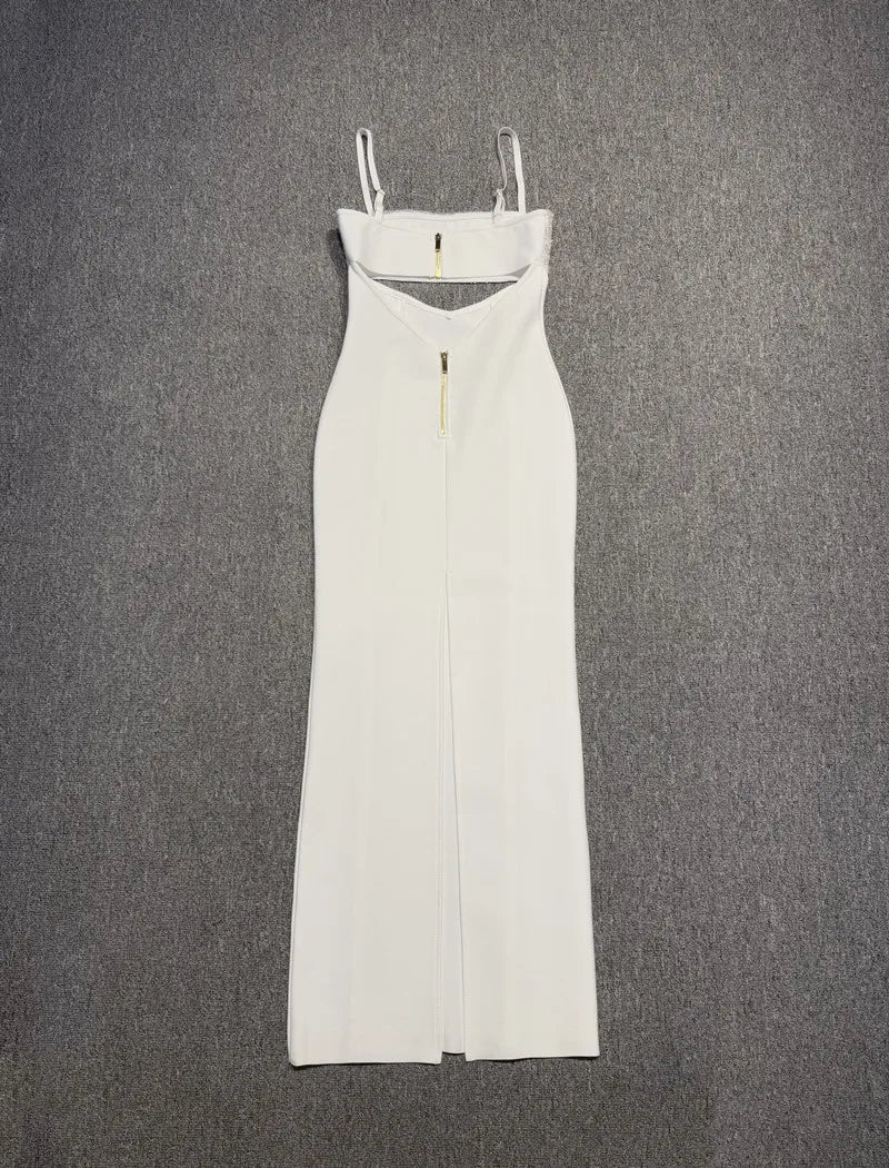 Stunning Ivory Whisper Evening Dress – Detail View