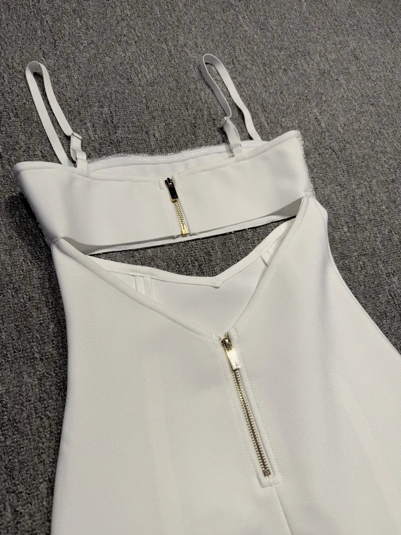 Stunning Ivory Whisper Evening Dress – Close Up