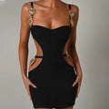 Enchanting Midnight Temptation Cocktail Dress – Front View