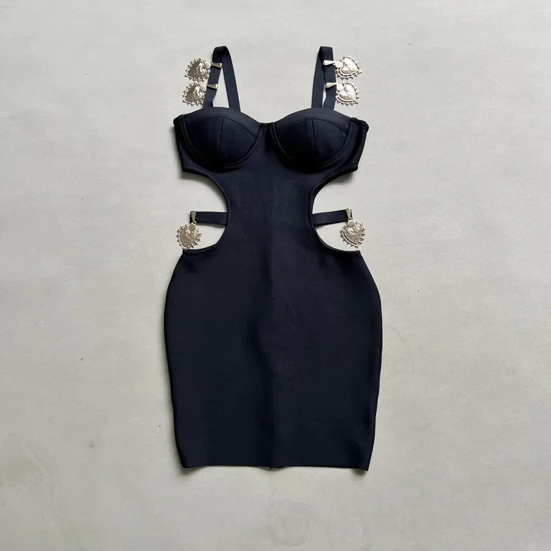 Enchanting Midnight Temptation Cocktail Dress – Detail View