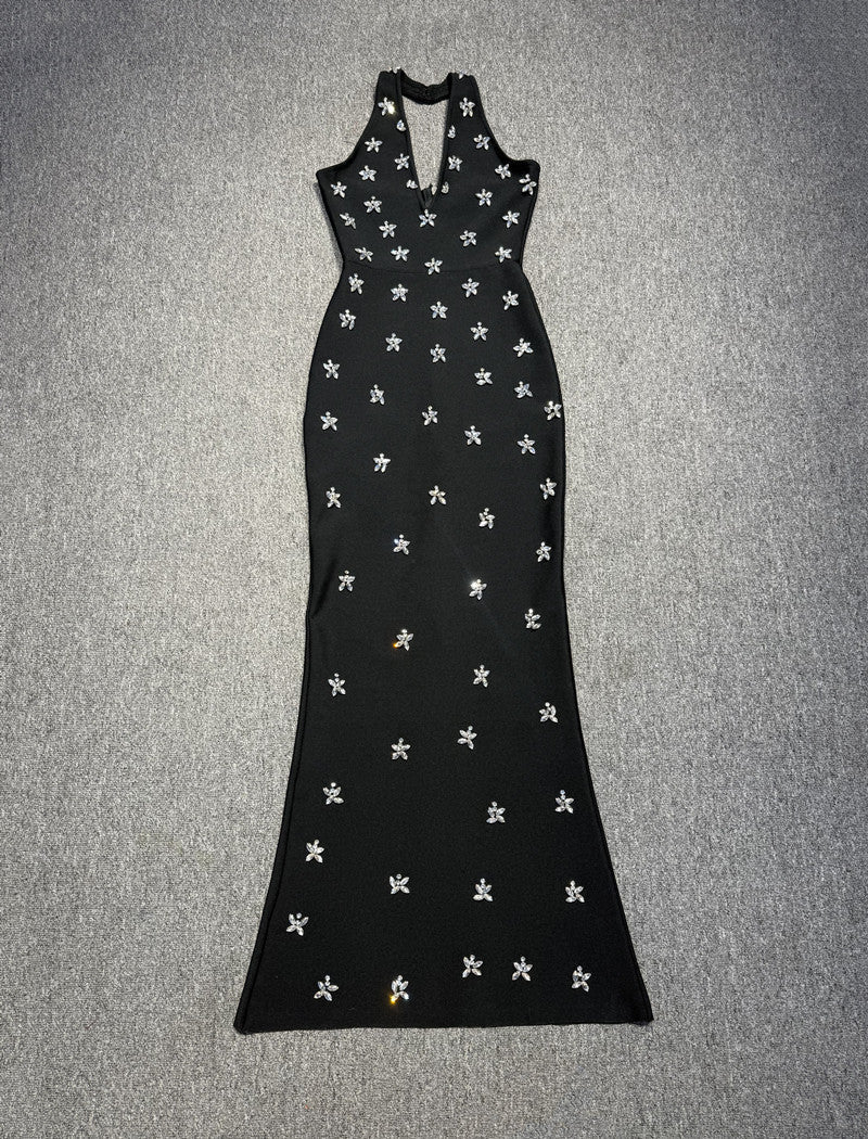 Luxe Ivory Whispers Evening Dress – Detail View