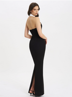 Chic Royal Hourglass Evening Dress – Back View
