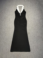 Chic Royal Hourglass Evening Dress – Model View
