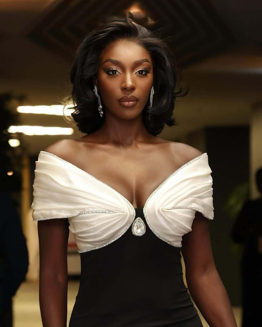 Sophisticated City Allure Evening Dress – Side View