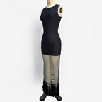 Exquisite Noir Symphony Evening Dress – Close Up