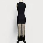 Exquisite Noir Symphony Evening Dress – Back View