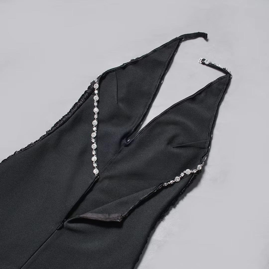 Timeless Velour Élite Evening Dress – Texture Detail