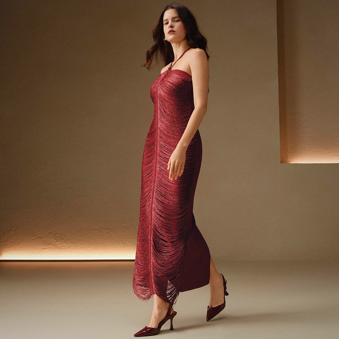 Sophisticated Desirefold Evening Dress – Side View