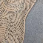 Polished Golden Dusk Cocktail Dress – Close Up