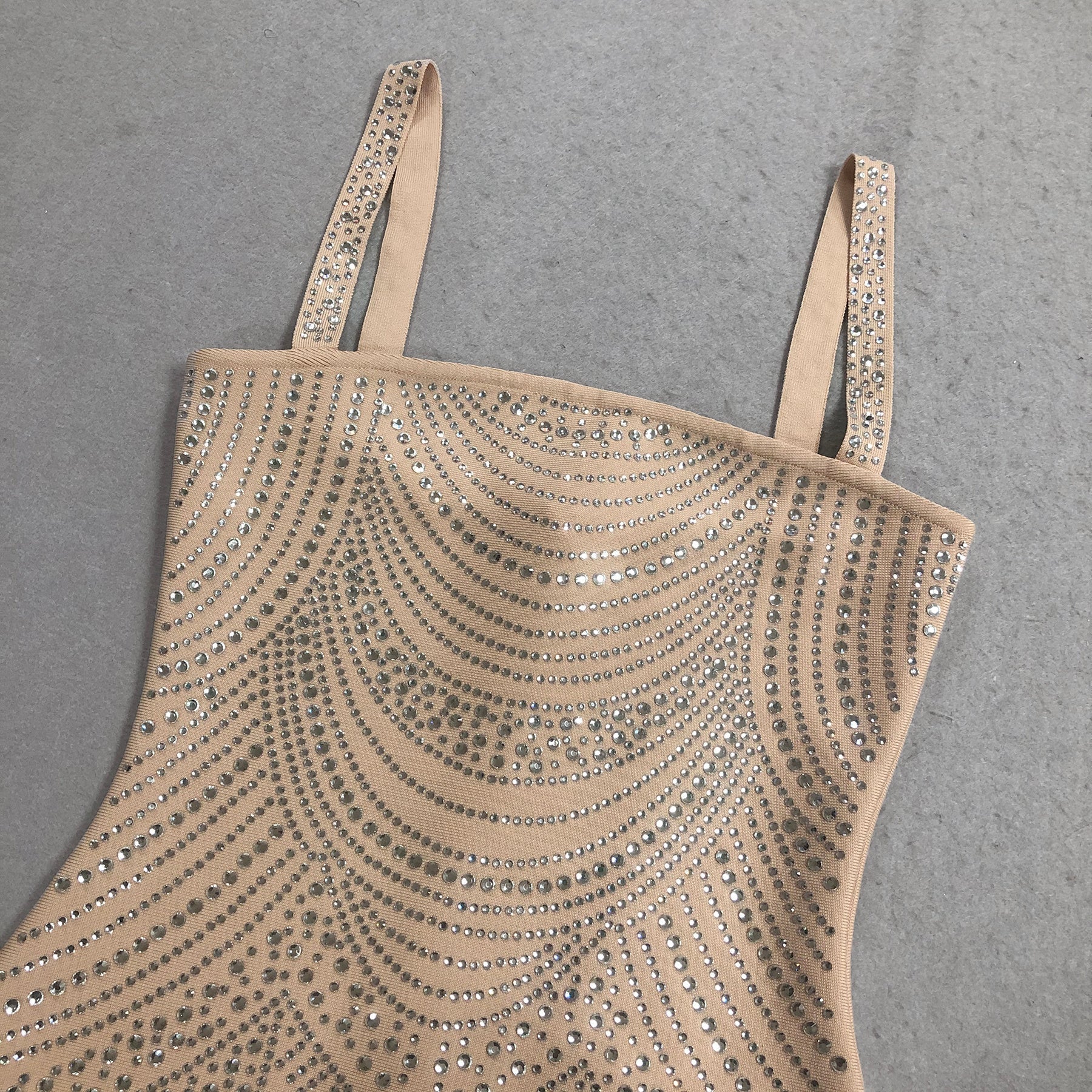 Polished Golden Dusk Cocktail Dress – Side View