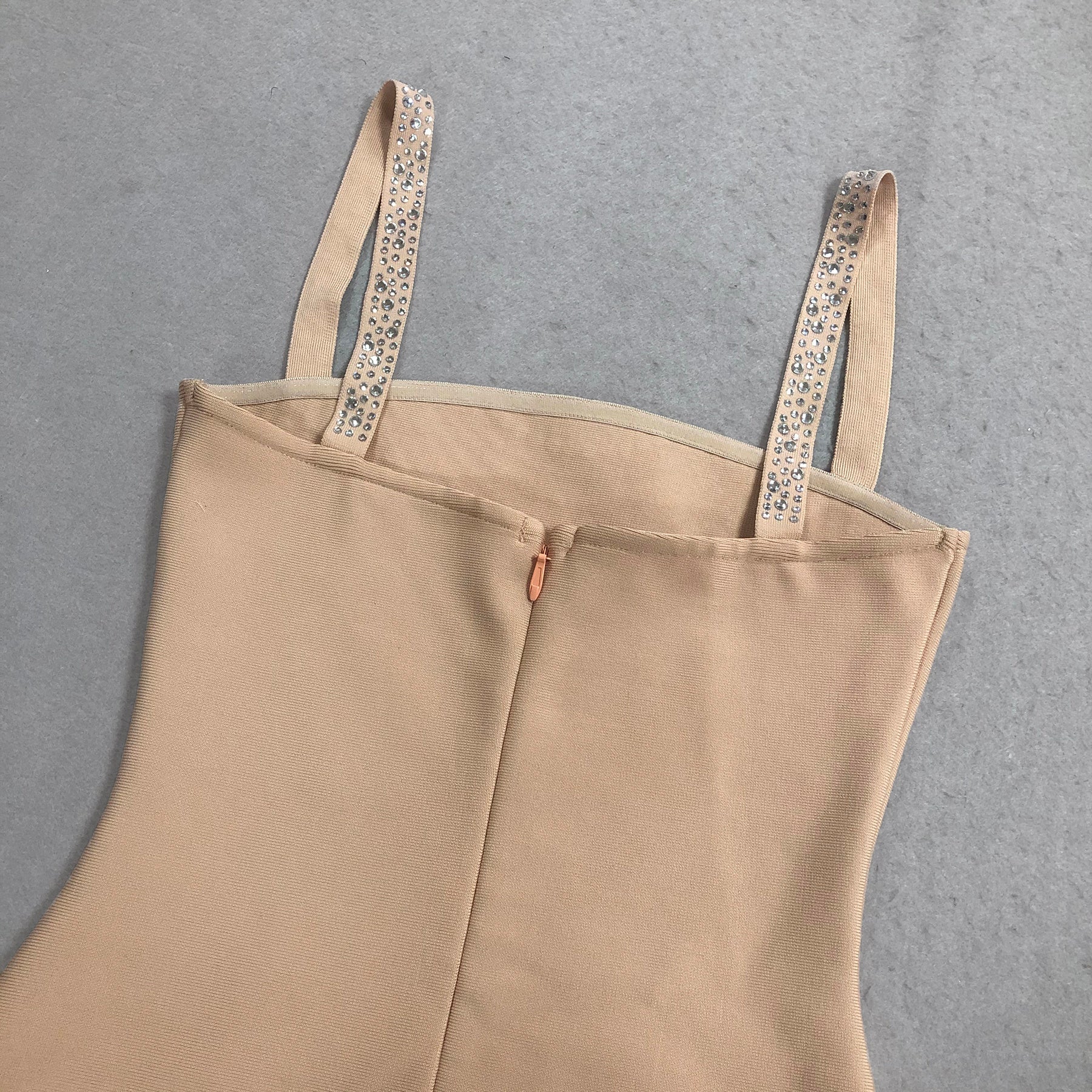Polished Golden Dusk Cocktail Dress – Detail View