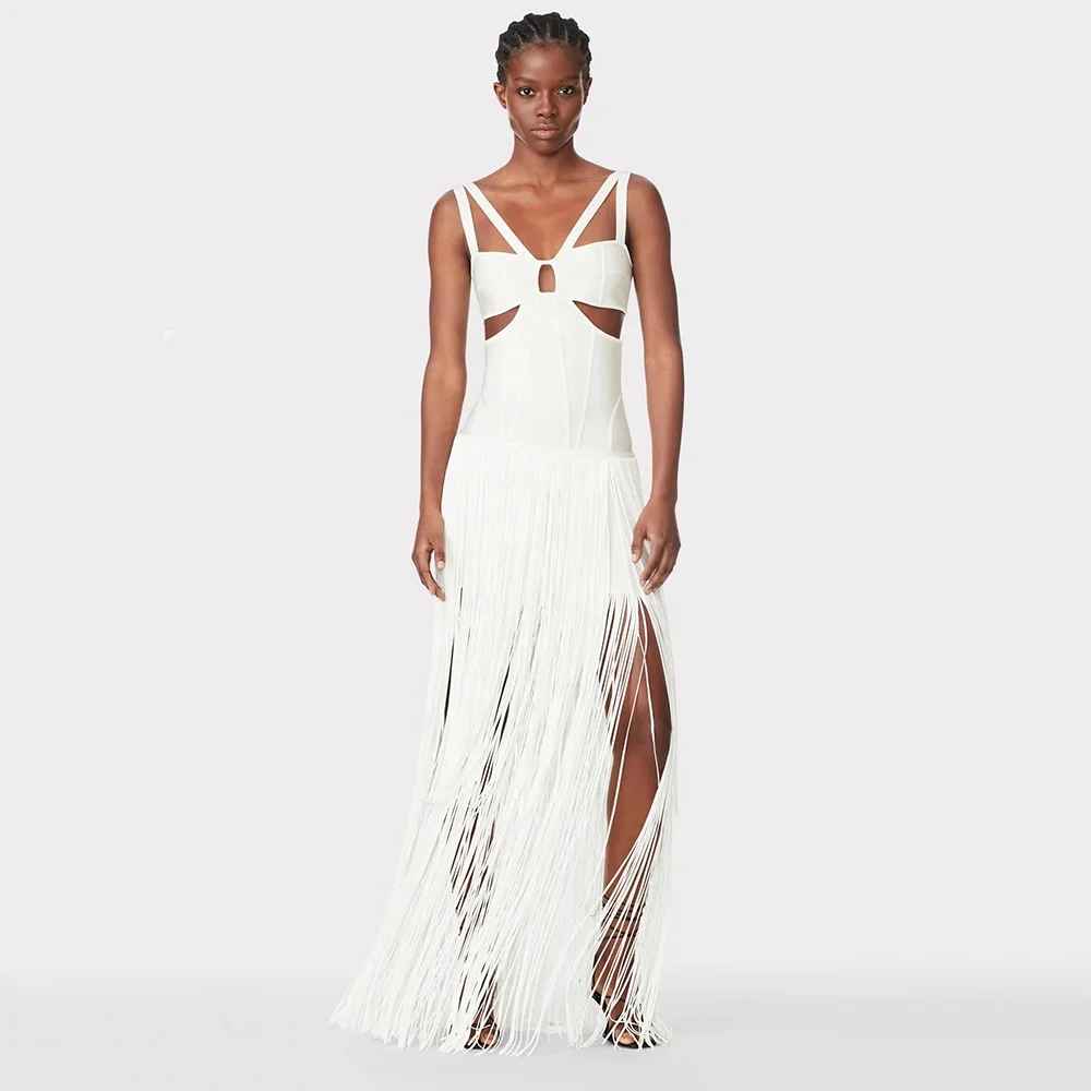 Alluring Bordeaux Ligne Evening Dress – Back View