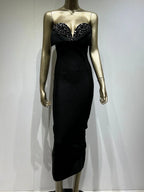Radiant Noir Eclipse Evening Dress – Texture Detail