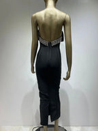Radiant Noir Eclipse Evening Dress – Model View