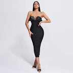Radiant Noir Eclipse Evening Dress – Front View