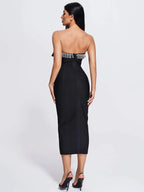 Radiant Noir Eclipse Evening Dress – Detail View