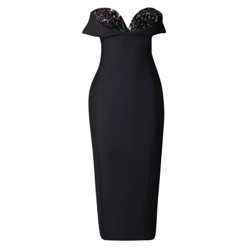 Radiant Noir Eclipse Evening Dress – Silhouette