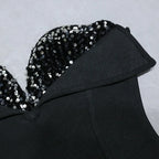 Radiant Noir Eclipse Evening Dress – Full Length