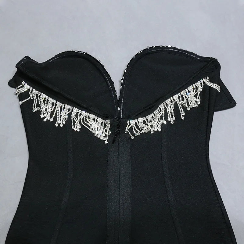 Radiant Noir Eclipse Evening Dress – Back View