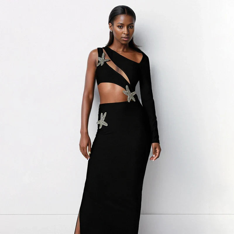 Polished Starbound Siren Evening Dress – Close Up