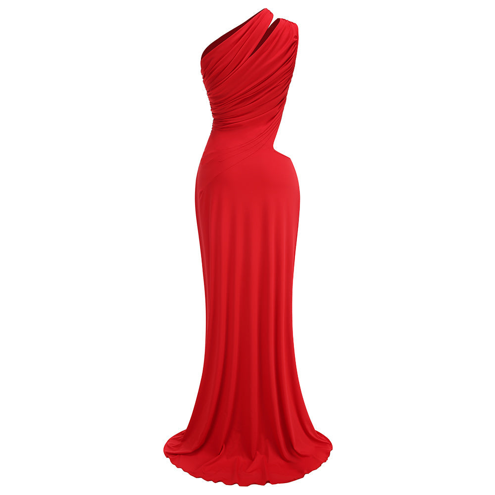 Exquisite Gilded Flame Evening Dress – Silhouette