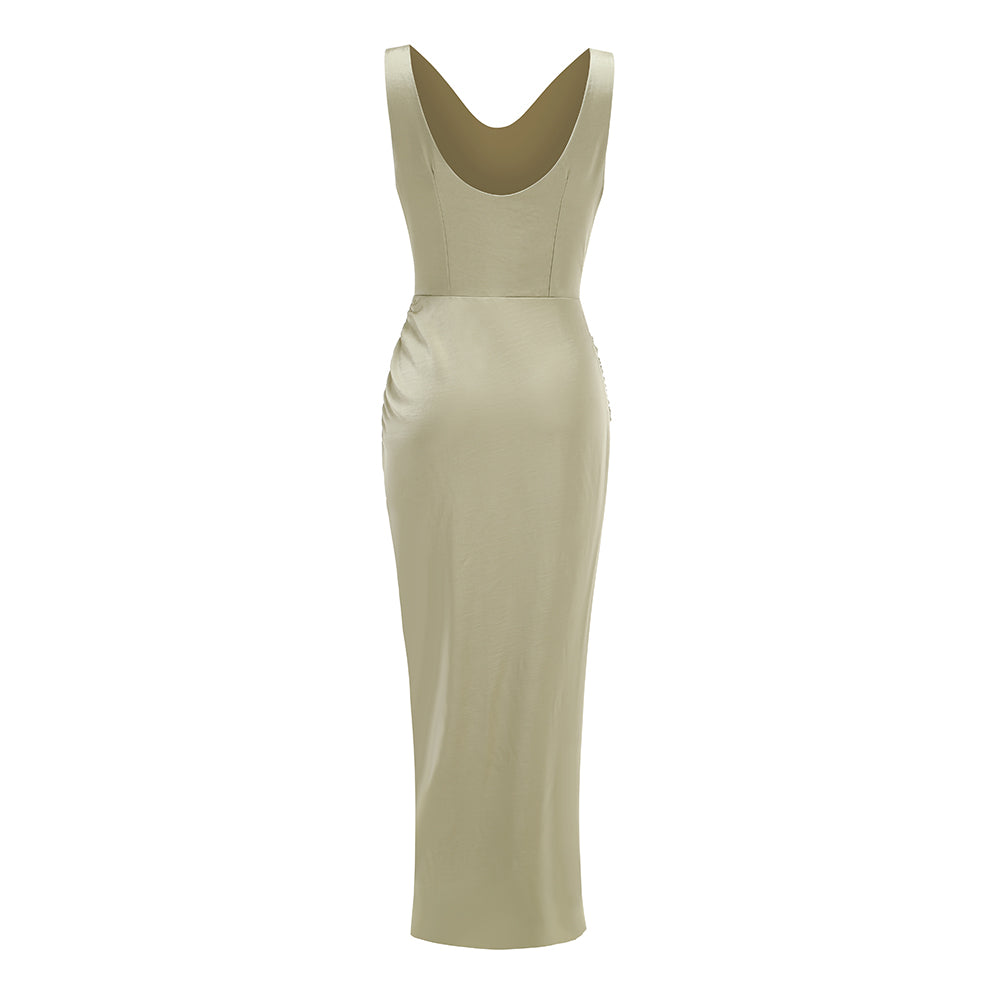 Stunning Champagne Whispers Evening Dress – Front View