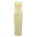 Polished Golden Reverie Evening Dress – Draped Look