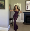 Graceful Violet Spark Evening Dress – Detail View