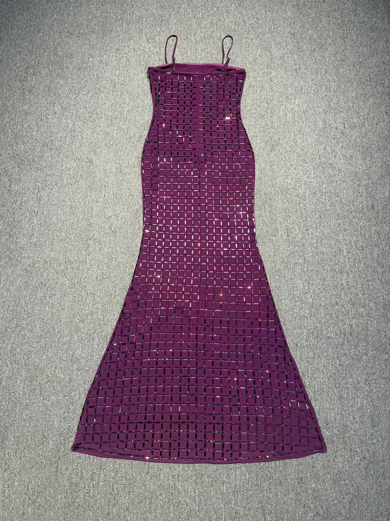 Graceful Violet Spark Evening Dress – Flow Shot