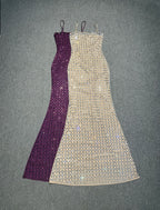 Graceful Violet Spark Evening Dress – Model View