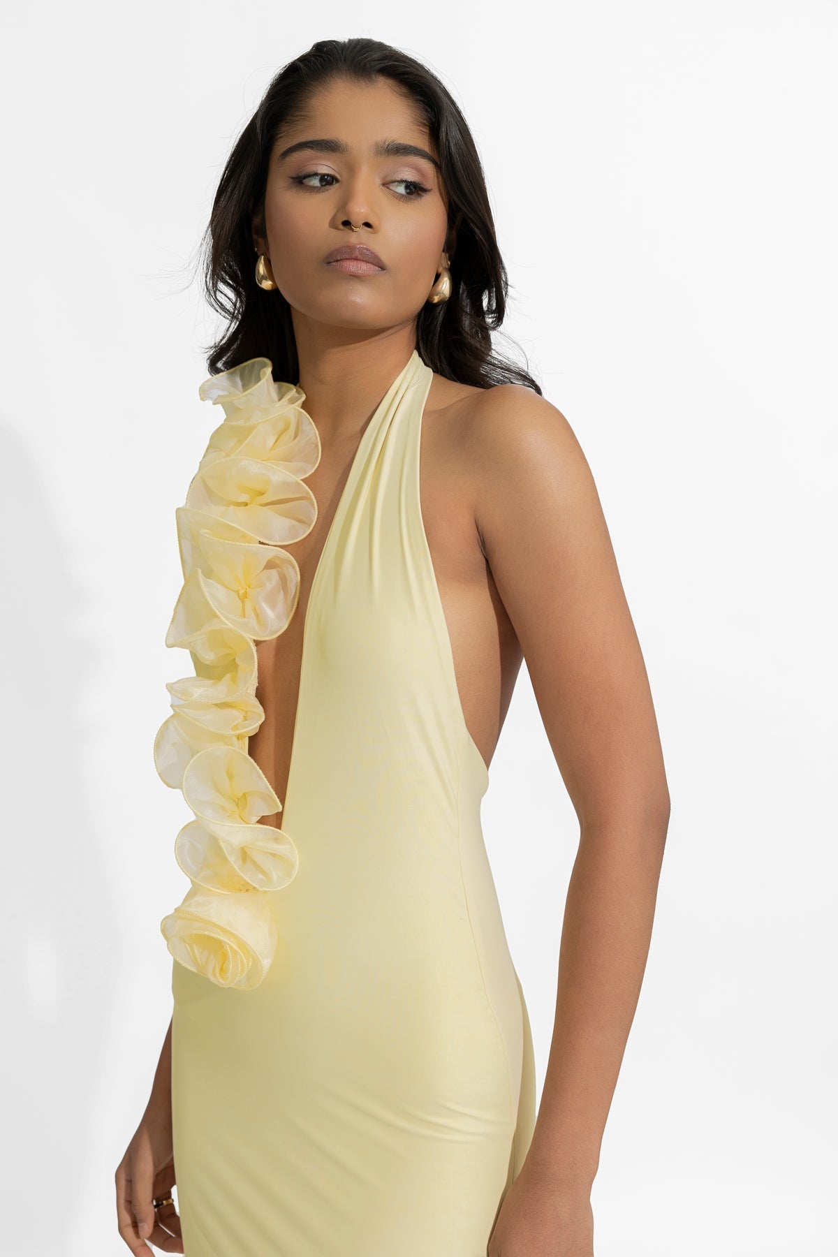 Elegant Sunset Bloom Evening Dress – Editorial Shot