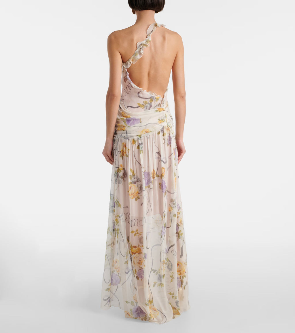 Captivating Fleur Sauvage Evening Dress – Full Length