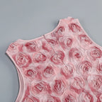 Classic Rose Cloud Cocktail Dress – Worn View