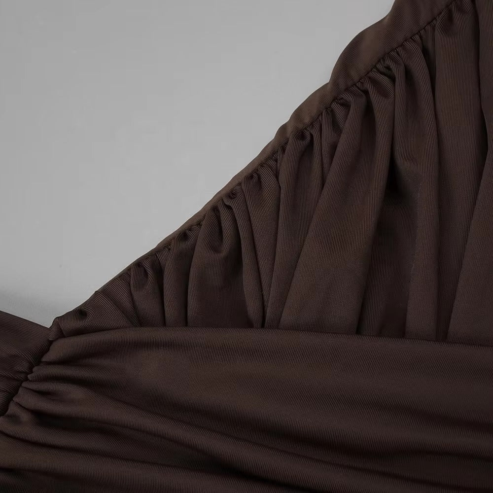 Captivating Silken Dusk Evening Dress – Texture Detail