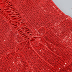 Elegant Flare Hour Evening Dress – Worn View