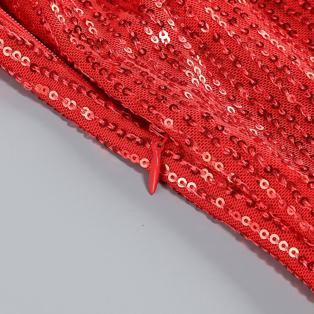 Elegant Flare Hour Evening Dress – Texture Detail