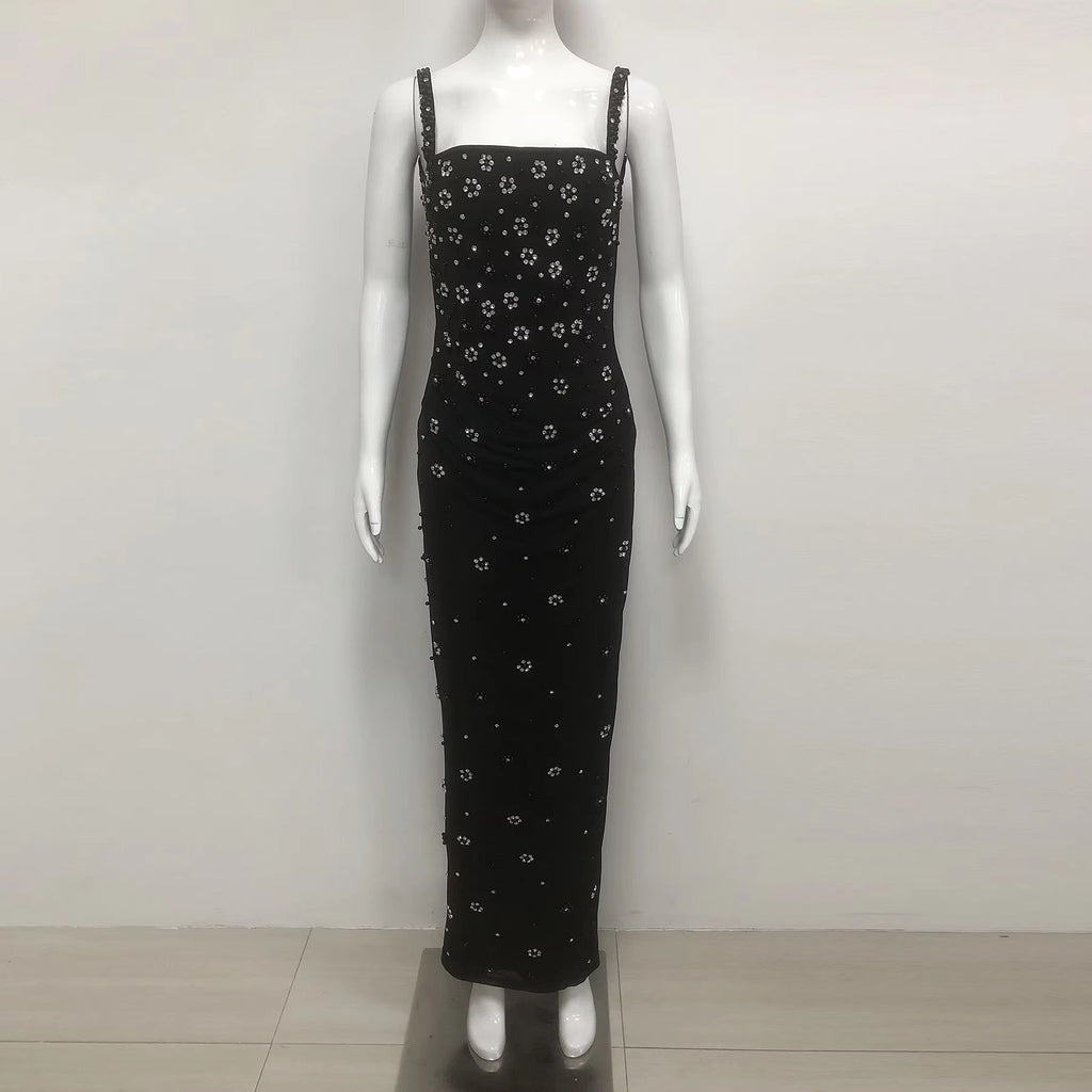 Refined Night Bloom Evening Dress – Side View