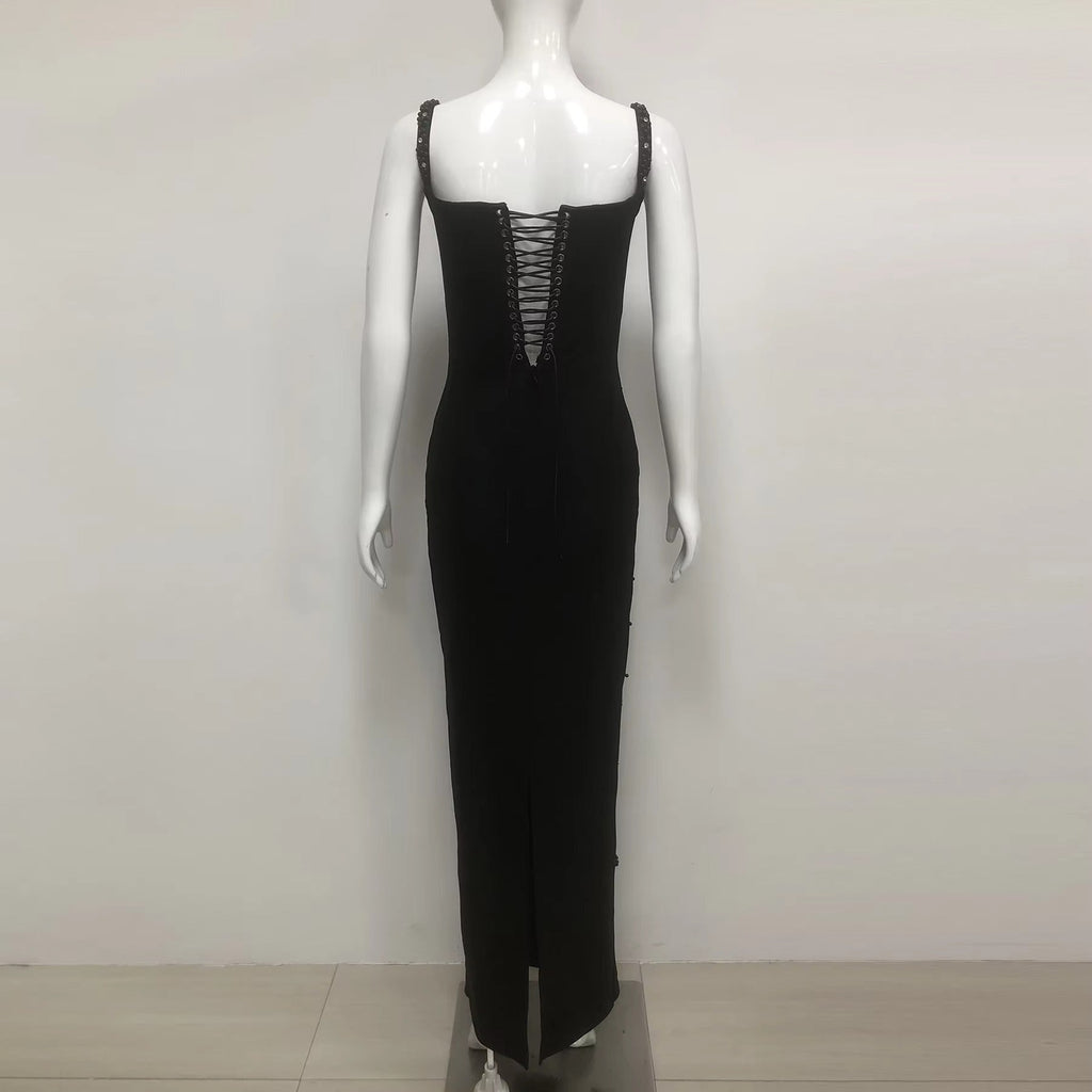 Refined Night Bloom Evening Dress – Full Length