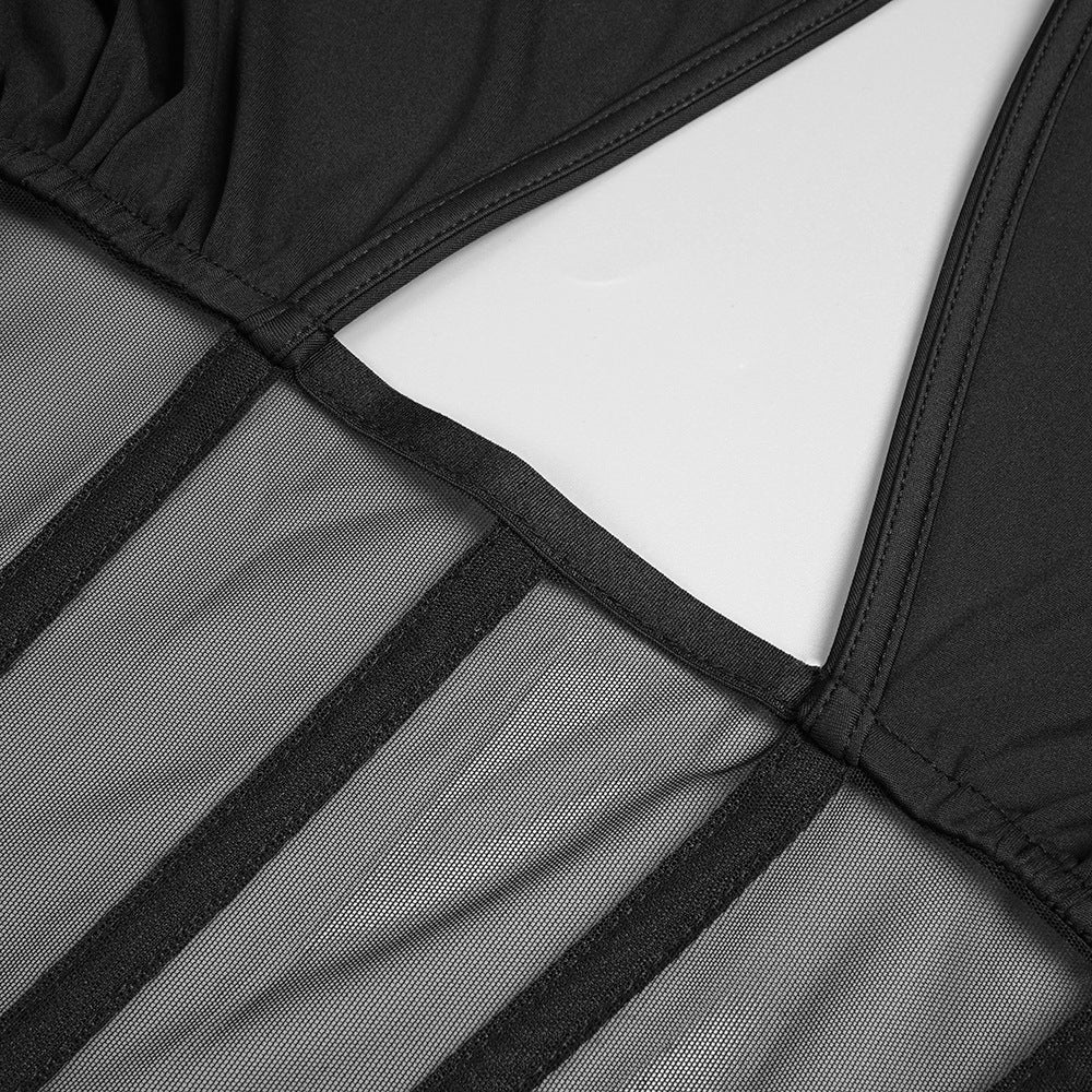 Refined Midnight Embrace Evening Dress – Detail View