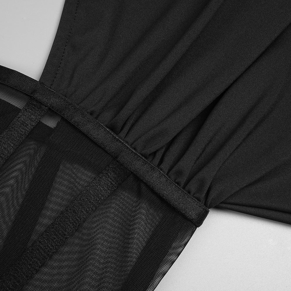 Refined Midnight Embrace Evening Dress – Draped Look