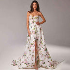 Luxe Jardin Blanc Evening Dress – Full Length
