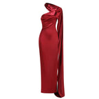 Chic Royal Drift Evening Dress – Close Up