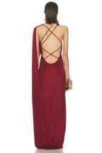 Chic Royal Drift Evening Dress – Full Length