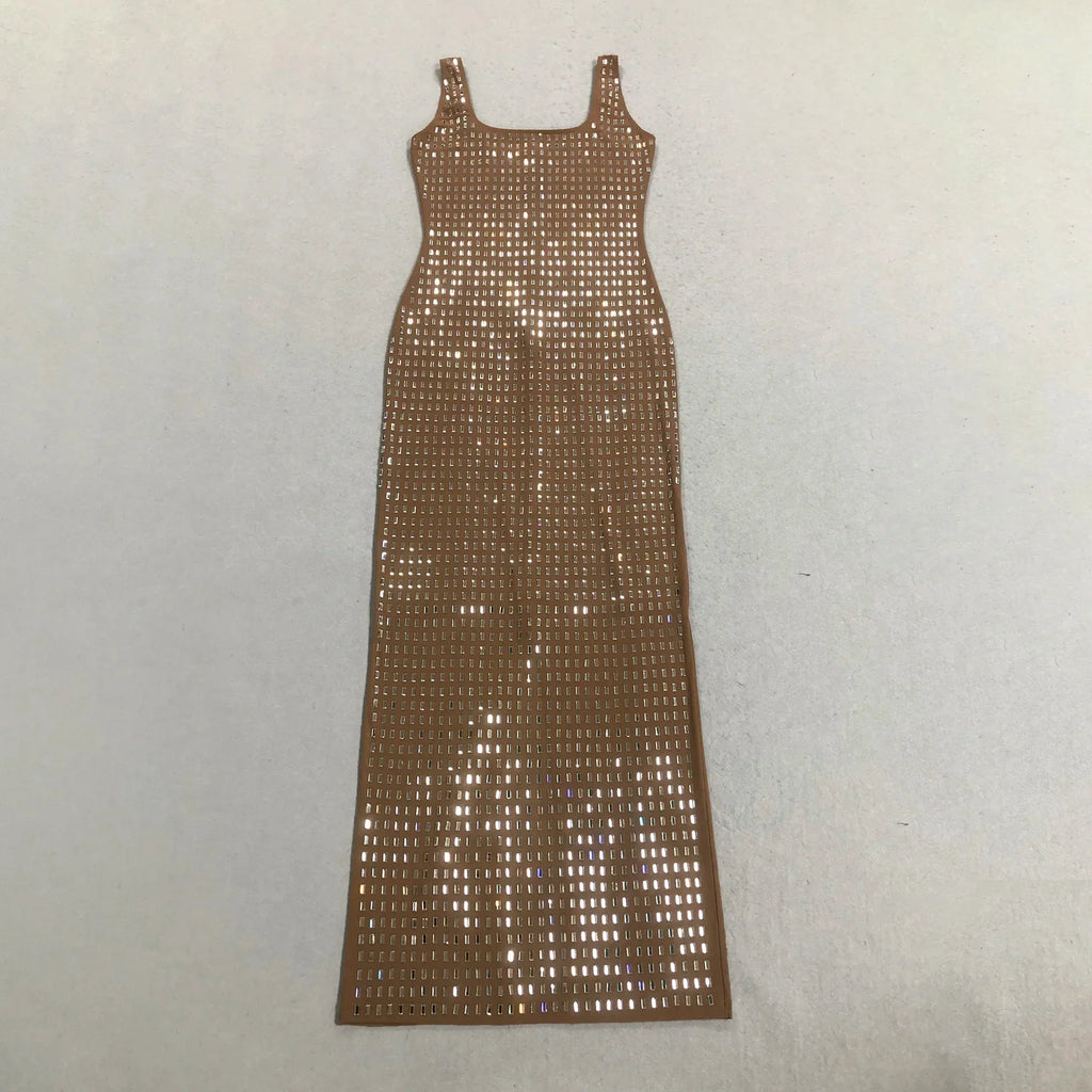 Classic Sunset Illusion Evening Dress – Back View