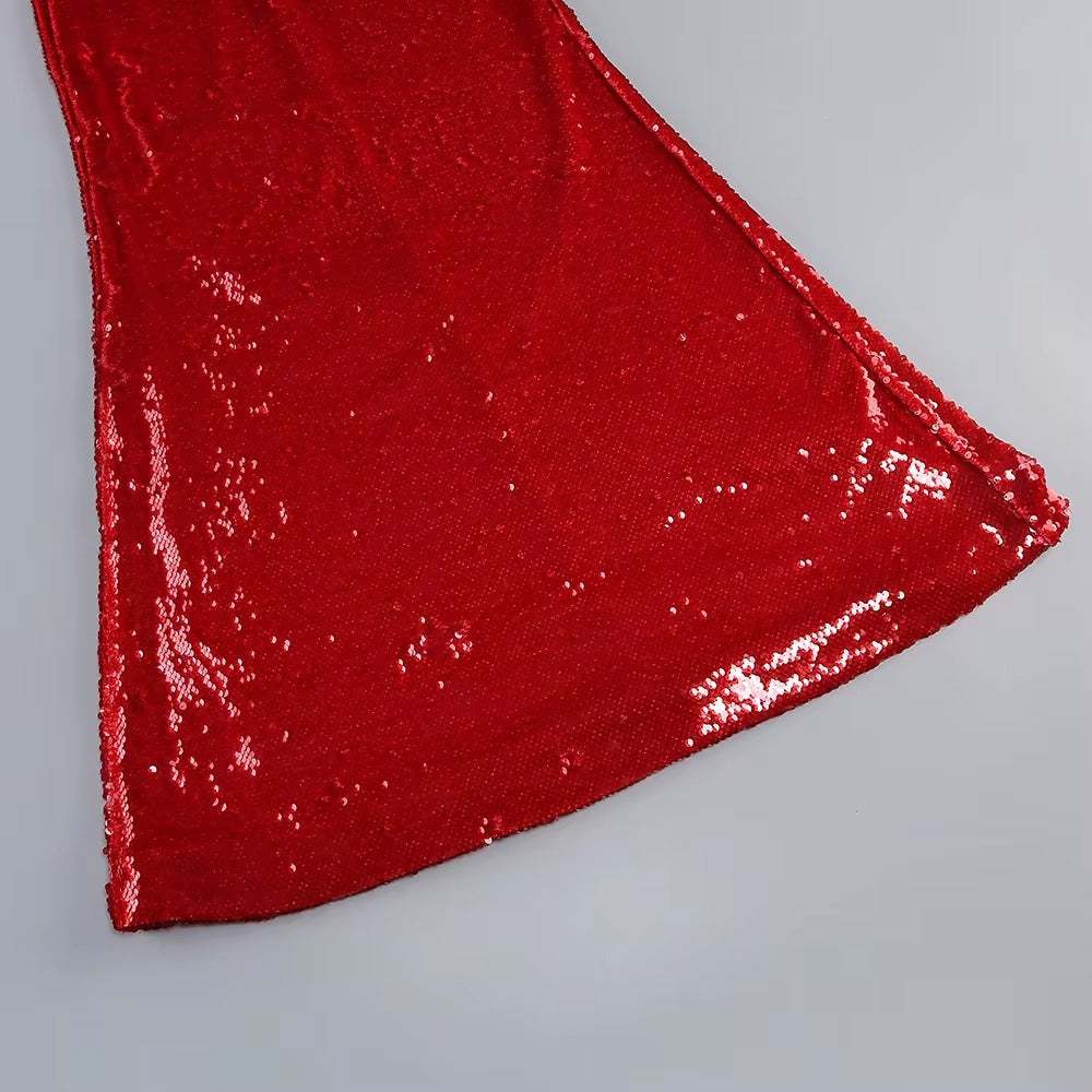 Chic Holiday Reverie Evening Dress – Detail View