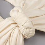 Elegant Ivory Sculpture Evening Dress – Studio View