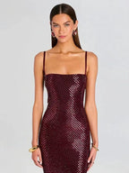 Sophisticated Burgundy Poise Evening Dress – Full Length