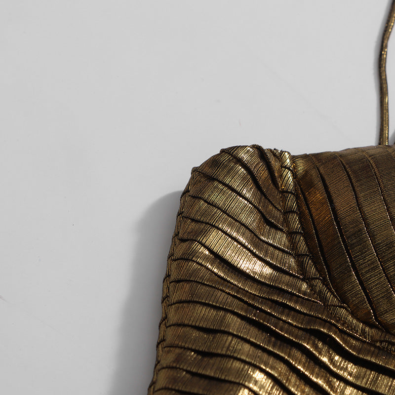 Polished Imperial Gold Evening Dress – Back View